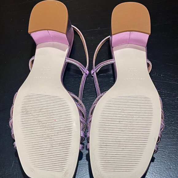 NWOT Reformation Eleonora Sling Back Block Heel Sandal in Pink Pearl -- Size 7.5 - Picture 7 of 9